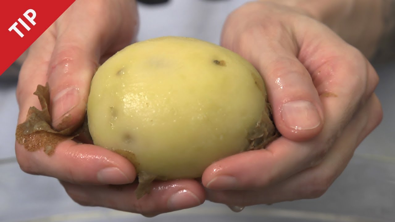 How to Peel a Potato with Your Bare Hands - CHOW Tip - YouTube