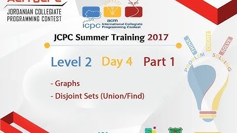 JCPC Training 2017 - Level 2 - Day 4 - Part 1 - Mohammed Abu Aboud: Graphs - Disjoint Set