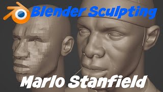 Blender Sculpting Marlo Stanfield. Learning Blender. How To Sculpt 3D.