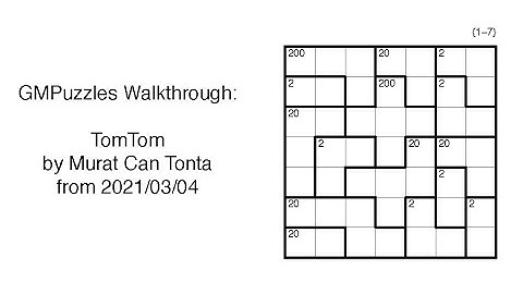 GMPuzzles - 2021/03/04 - TomTom by Murat Can Tonta