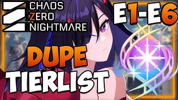 ALL 5⭐DUPE-Tierlist I OMEGA CODE Guide I E1-E6 Dupes for all 5-Stars I Chaos Zero Nightmare