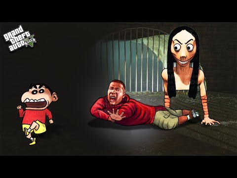 MOMO GHOST Vs SHINCHAN FIGHT In GTA 5 (Horror Mod)