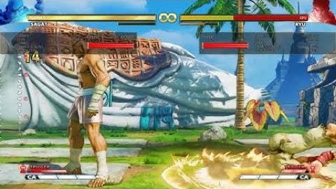 SFV Sagat high damage vtrigger 2 combo with angry charge