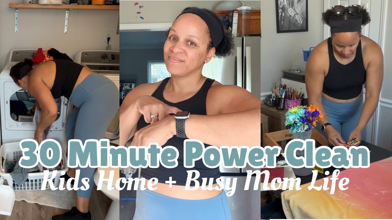 ⏰ 30 Minute Power Clean | Cleaning Motivation for the Busy Mom - YouTube