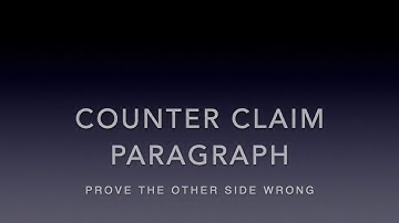 Counterclaim  paragraph instruction
