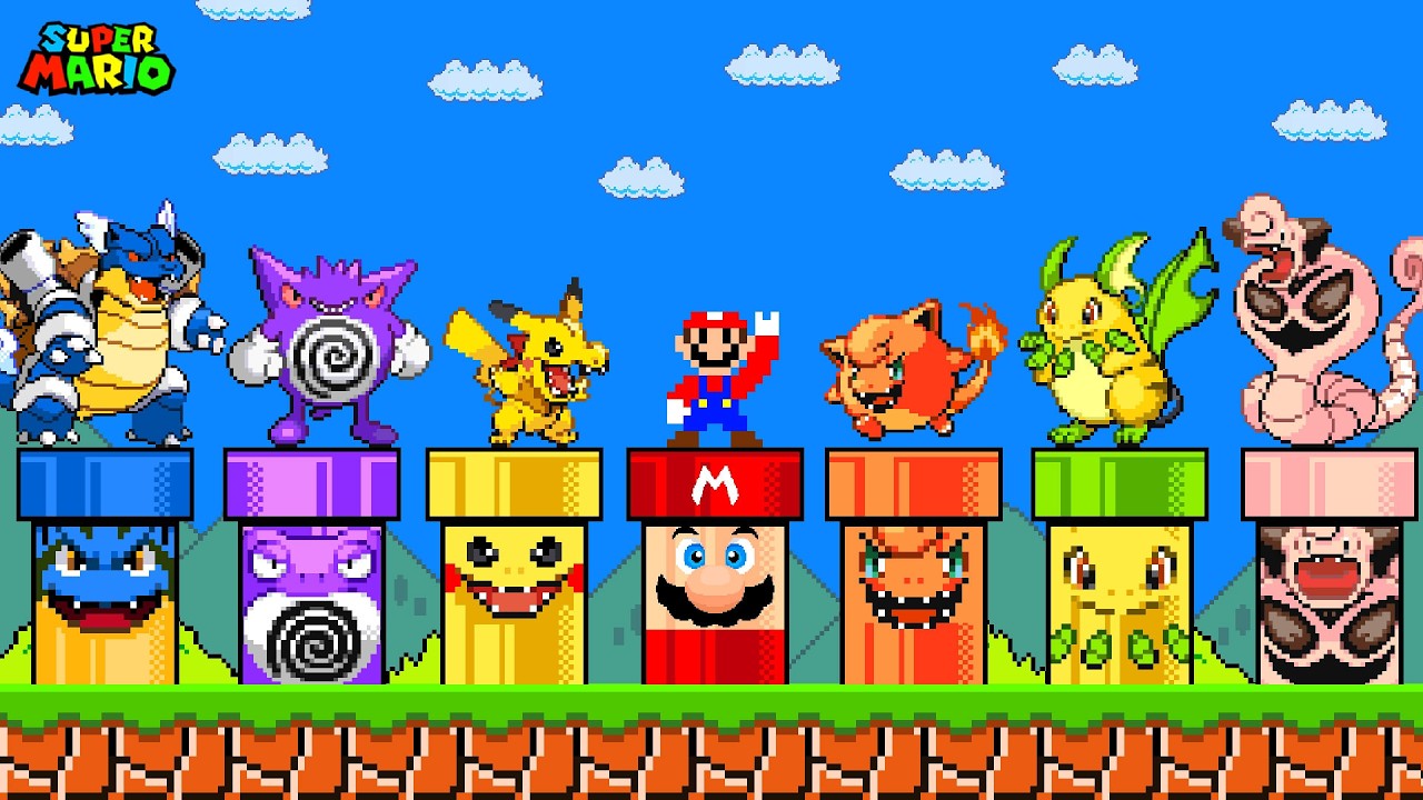 What if Super Mario had Custom Pipes of Unbeatable Pokemon Fusion Team?