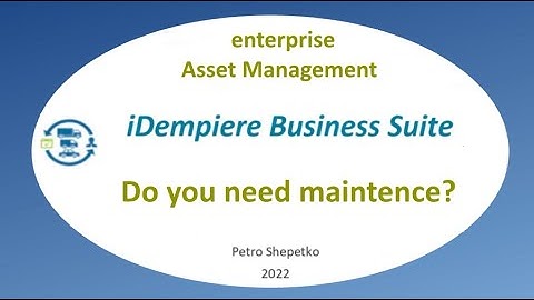 eAM on iDempiere Business Suite