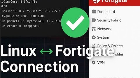 Linux Tiny Core Device Connection with Fortigate Firewall | IConfiguration in GNS3