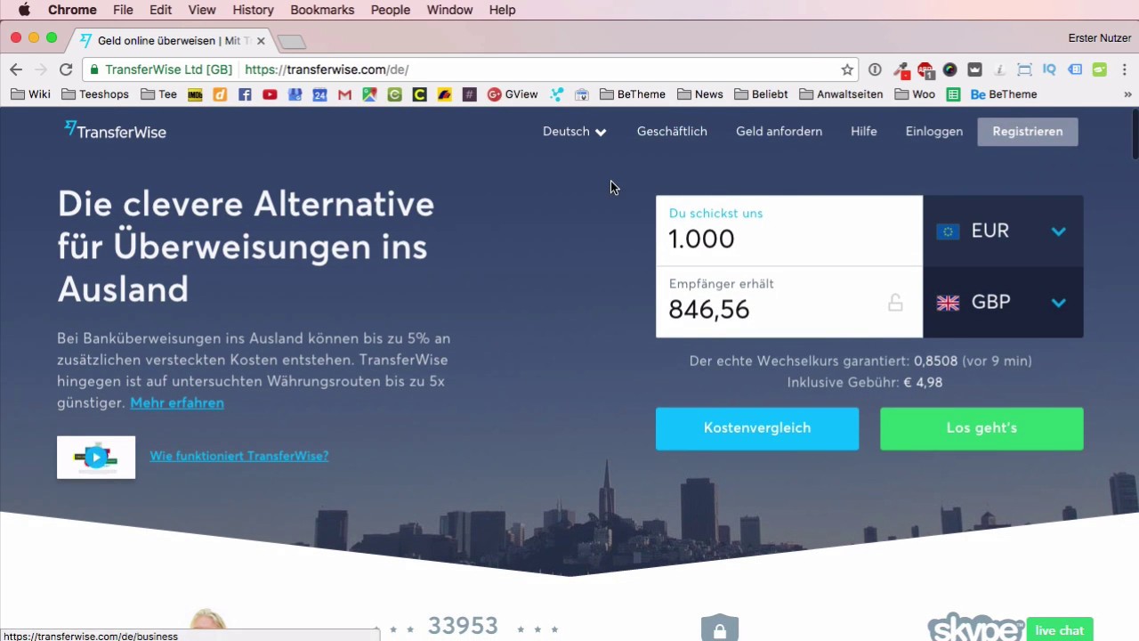 Transferwise Deutsch German Kostenlos Geld Uberweisen Youtube