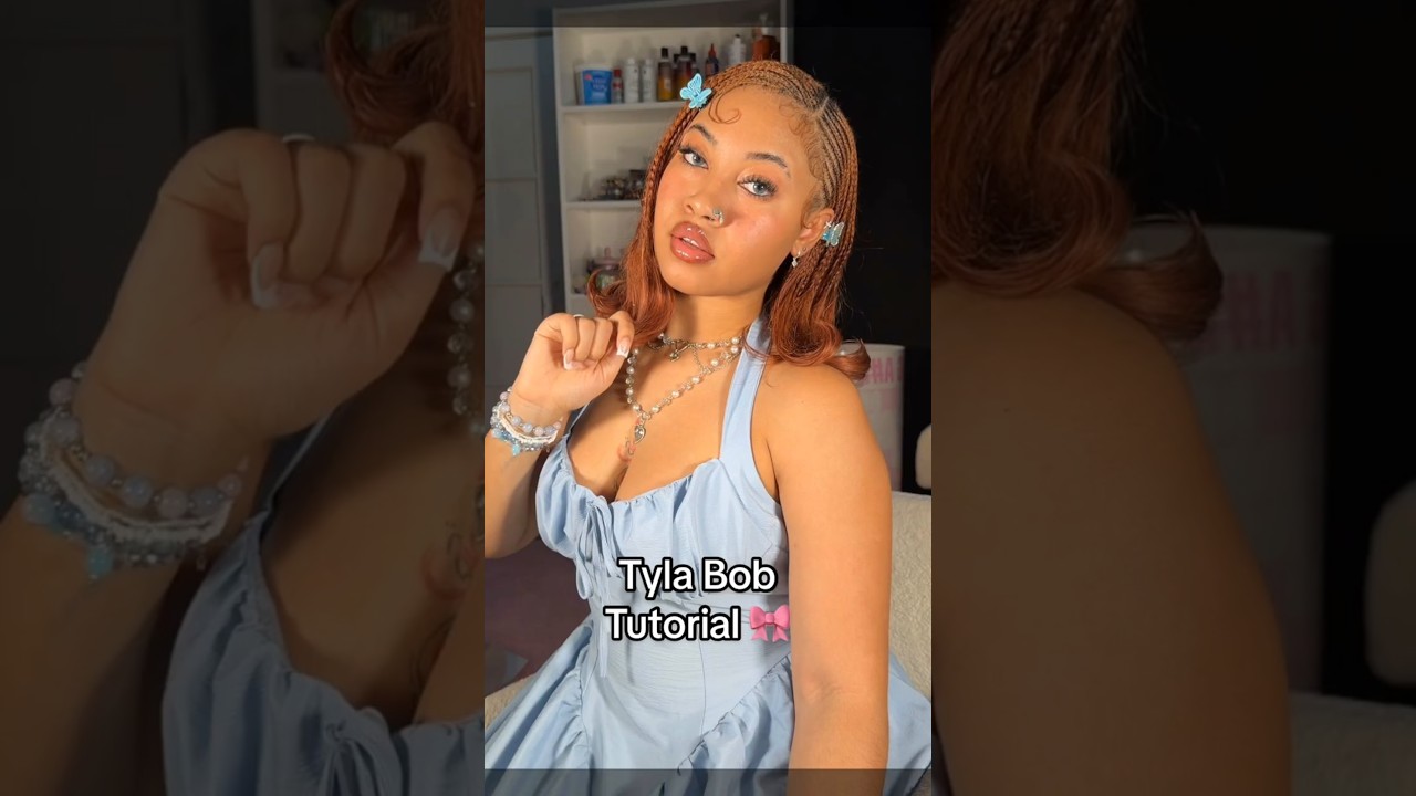 Tyla Braided Bob 💙 #tyla #hair #hairstyle #braids #shortvideo #shorts #short #fyp #new #tutorial
