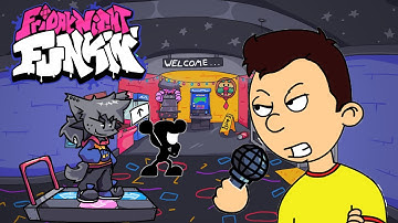 Caillou Meets a DDR Player in Friday Night Funkin