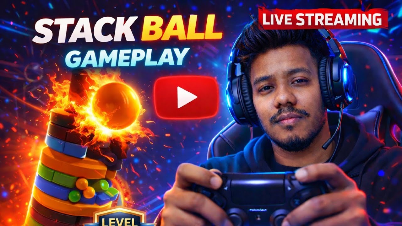 Stack Ball Challenge Live Gameplay part 4 😱Don’t Touch Black 