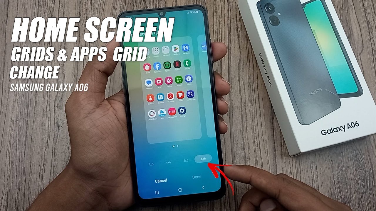 How To Change Home Screen Grid & Apps Screen Grid Samsung Galaxy A06 ...