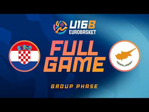 LIVE - Croatia v Cyprus | FIBA U16 EuroBasket 2026 Division B | Group Phase