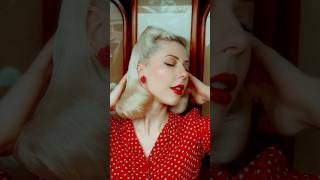 Victory Rolls + Page Boy🫶🏻 #1950s #hairstyle #victoryrolls #pageboy #1950shair #vintagefashion