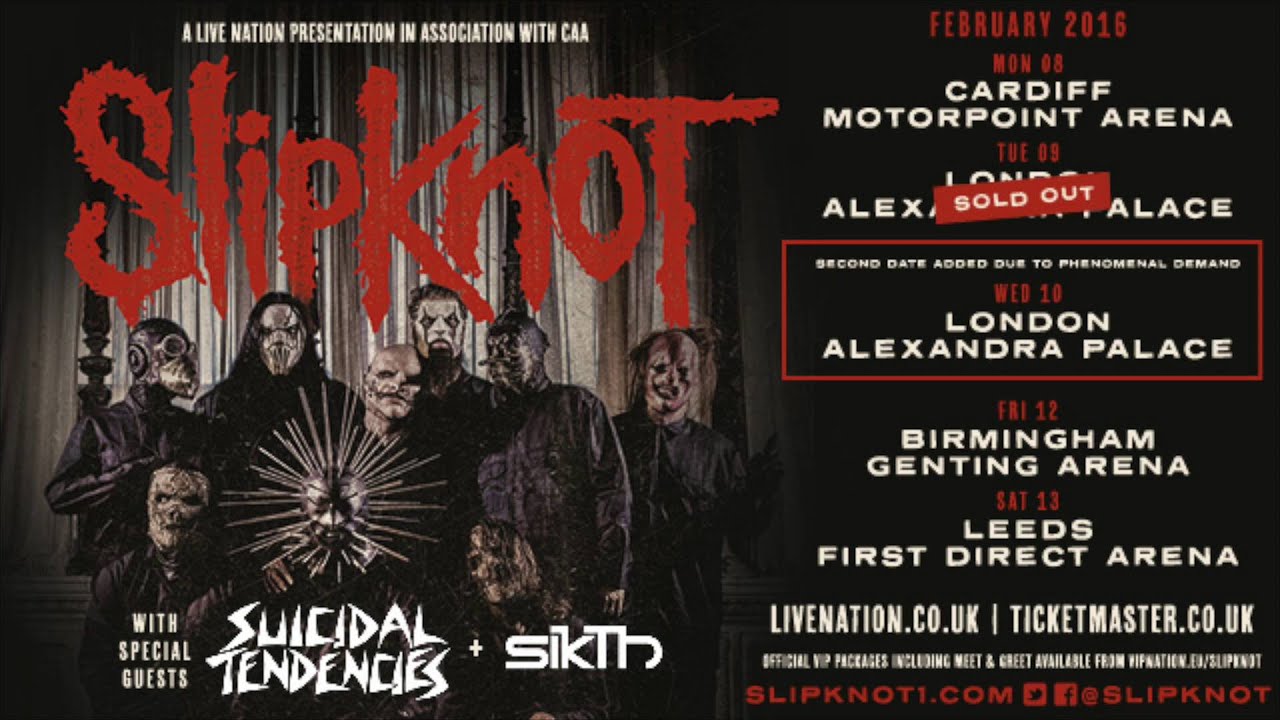 slipknot england tour