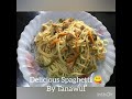 Appetizing chicken vegetable spaghetti by tanawul