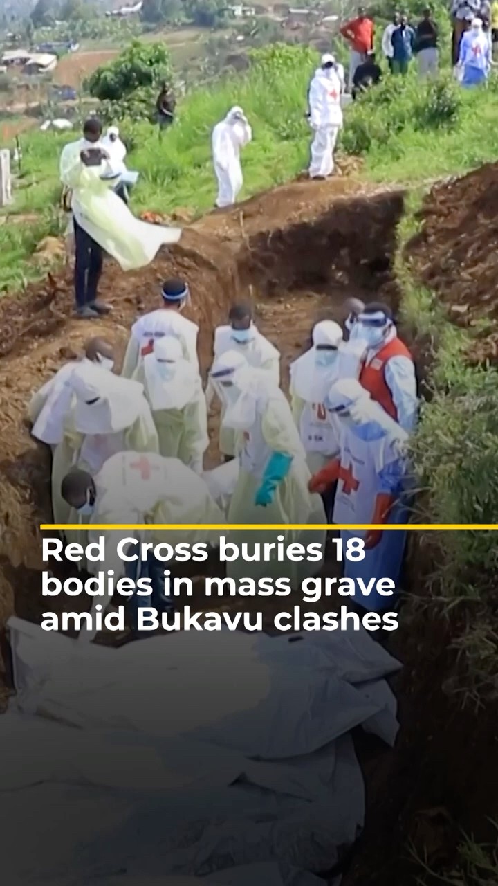 Red Cross buries 18 bodies in mass grave amid Bukavu clashes | AJ #shorts