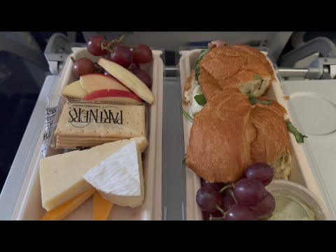 Flying from Orlando to Seattle | Trying Different Foods on Flight | Alaska Airline Legroom Upgrade