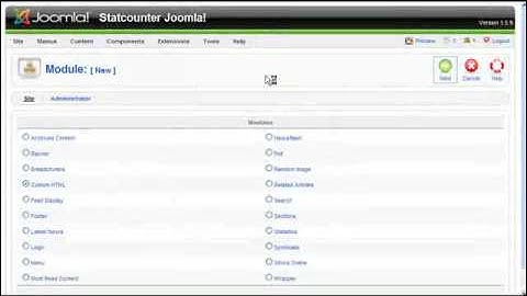 Install StatCounter on Joomla website
