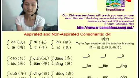 Online Chinese Pronunciation Guide 6-2: Aspirated and Non-Aspirated Consonants: d-t