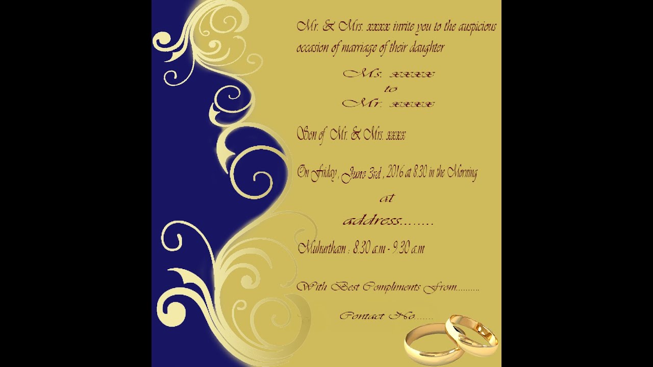 Free Template: Vintage Wedding Invitation with Art Deco Band