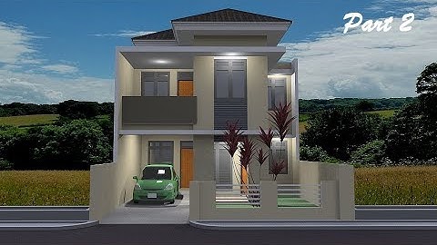 Sketchup house design and rendering part 2