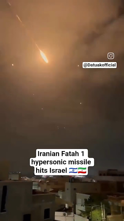 Iranian Fatah 1 hypersonic missile hits Israel 🇮🇱🇮🇷#misiles #iran #israel #fatah #hypersonicmissles