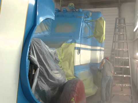 precision body works peterbilt custom paint in paint booth youtube precision paint works