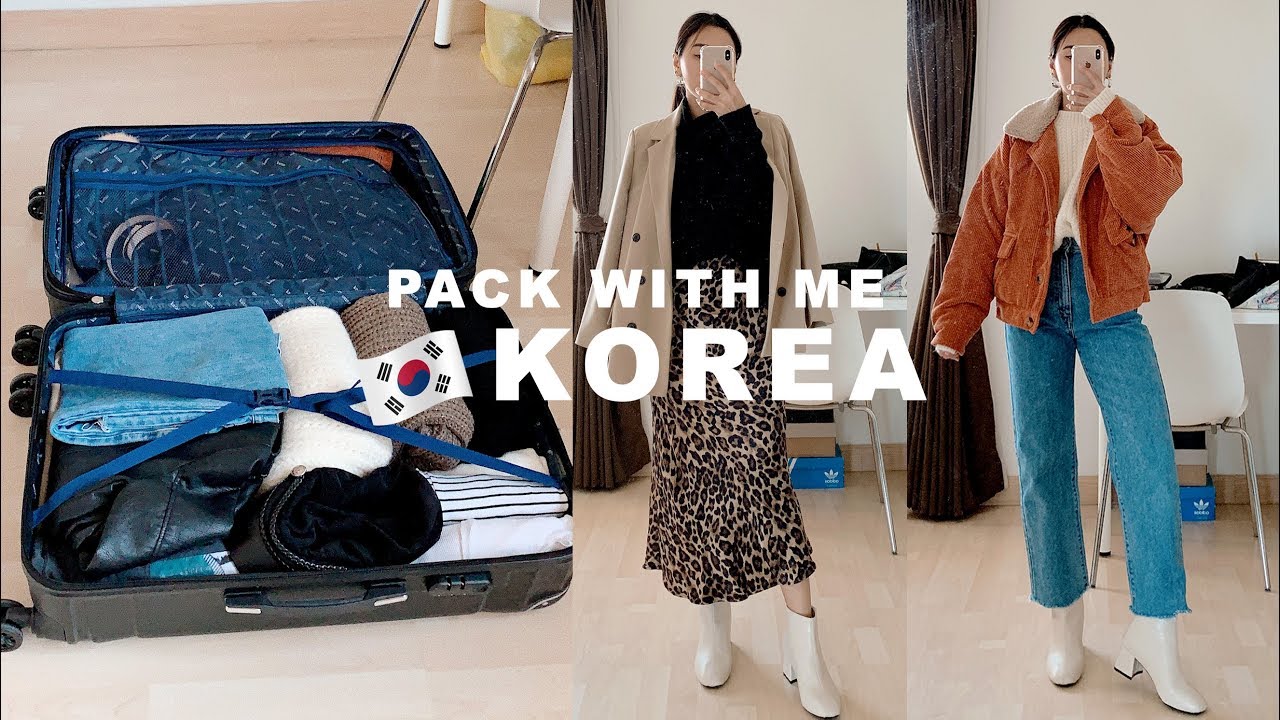 Pack With Me For Korea 🇰🇷 จัดกระเป๋าไปเกาหลีเดือนเมษา | Weartoworkstyle -  Youtube