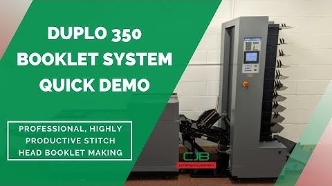 Duplo 350 Booklet System - Quick Demo