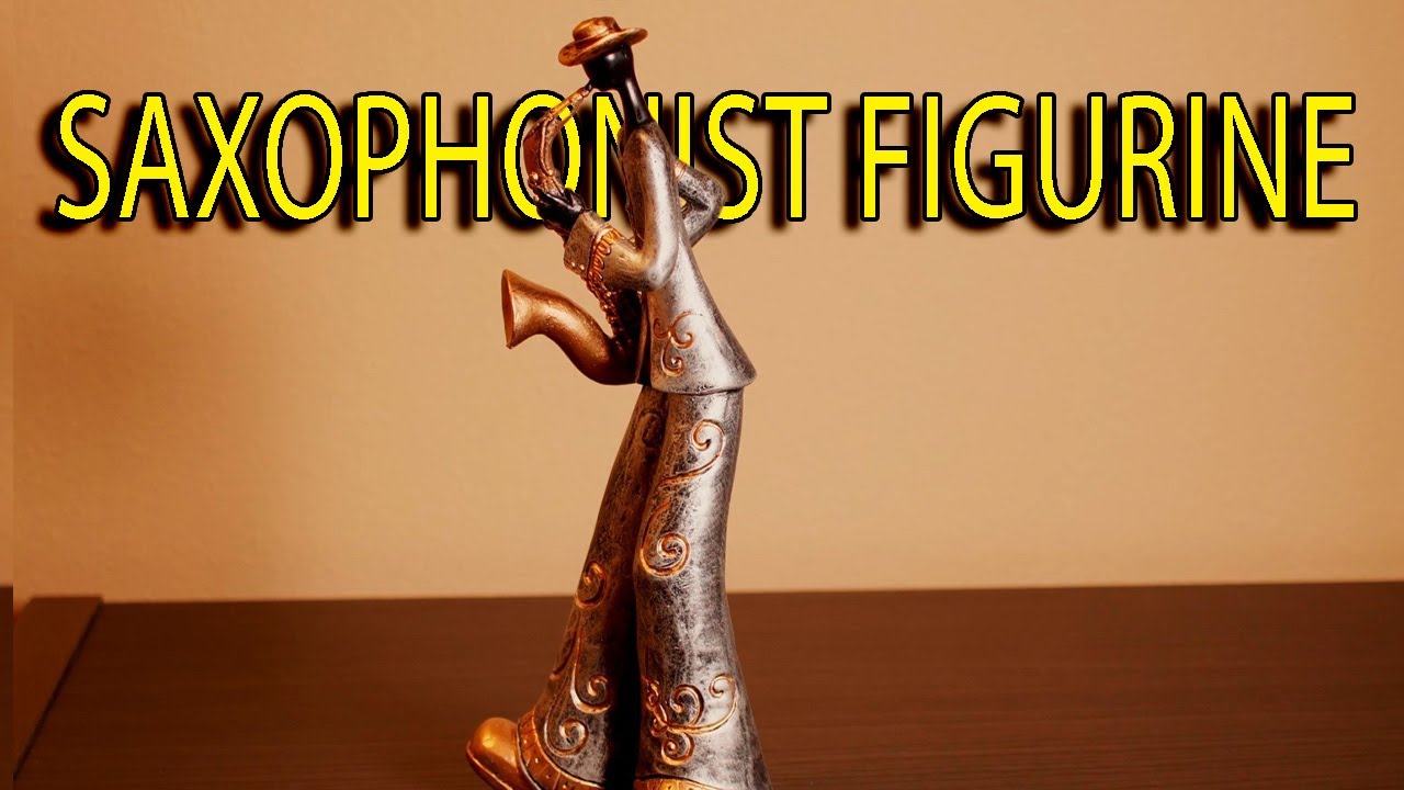 Jazz Saxophone Player Bronze Sculpture - Mid-Century Music Art