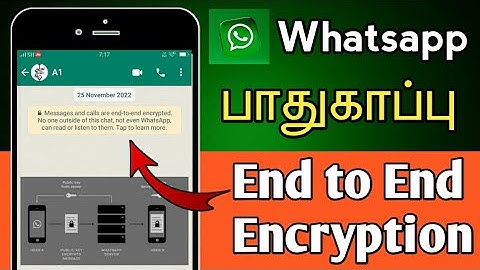 Whatsapp End To End Encryption In Tamil | Whatsapp Privacy