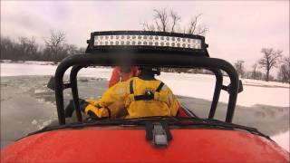 CBFD ice rescue hovercraft training Dec 2015