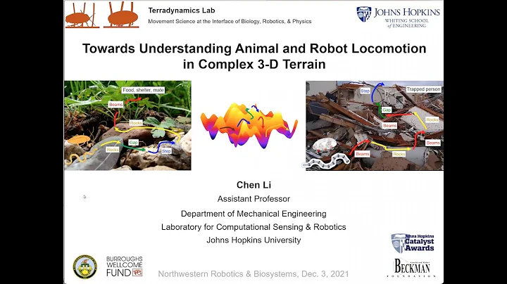 Chen Li, Johns Hopkins: Towards Understanding Animal and Robot Locomotion in Complex 3-D Terrain