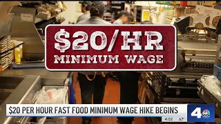 Ripple effects of fast food minimum wage hike across California