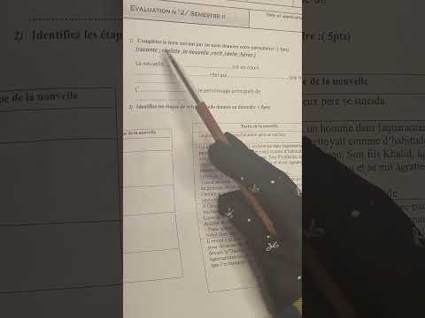 3ème année collège évaluation N2 2ème semestre الفرض التاني الدورة التانية la production écrite