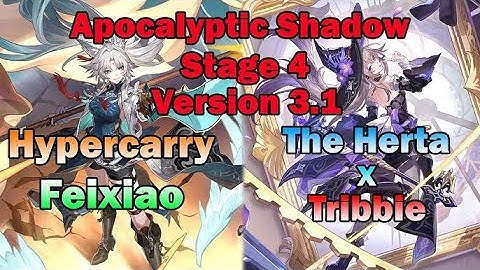 NEW Apocalyptic Shadow 4 | E0S1 Feixiao & E0S1 The Herta x Tribbie E1S1 | Honkai Star Rail 3.1