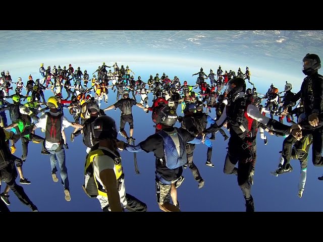 diving@世界中　プロフ要確認 Unique Skydive - World Record - 2015 164 Way Vertical World