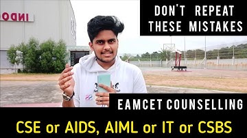 EAMCET Counselling Process || No one Will tell You This || Web Options allotment 😉