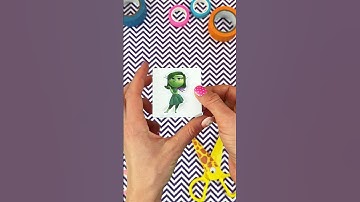 Paper Craft Trick with Disgust by Inside Out 💫#illusion #insideout #insideout2 #papercraft #trick