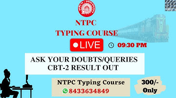 RRB NTPC Typing TEST | NTPC CBT2 Result out I #learntyping #ntpctyping