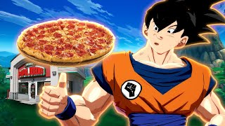 DBFZ Shorts: Goku Delivers A Pepperoni Pizza