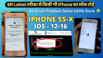 iphone 5s,6,7,8,X icloud bypass (Windows) | unlock with Network, latest ios12-16 | jailbreak Fix