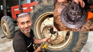 How to Make Fiat 7056 Tractor Differential Replacement / Tractor Oil Brake Pad replacement