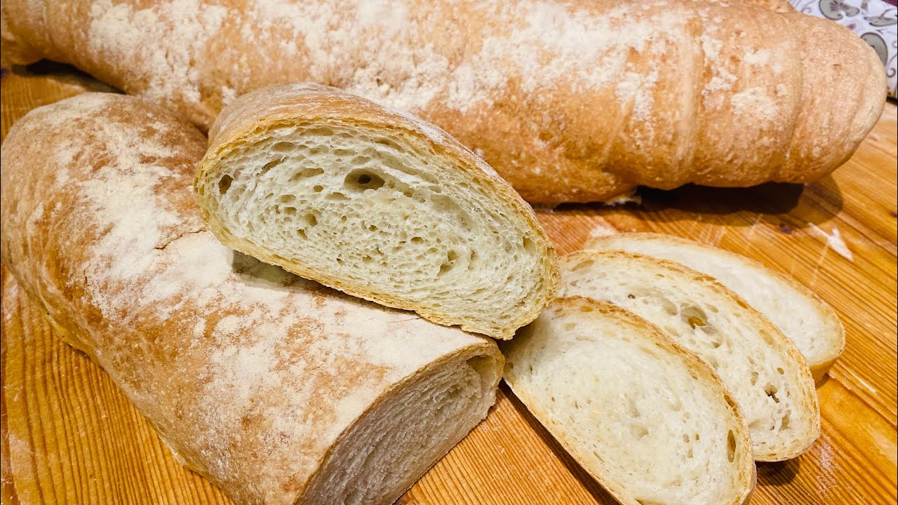 Pane fatto in casa con lievito di birra e fatto in giornata.filoncini leggeri un po’ alla francese