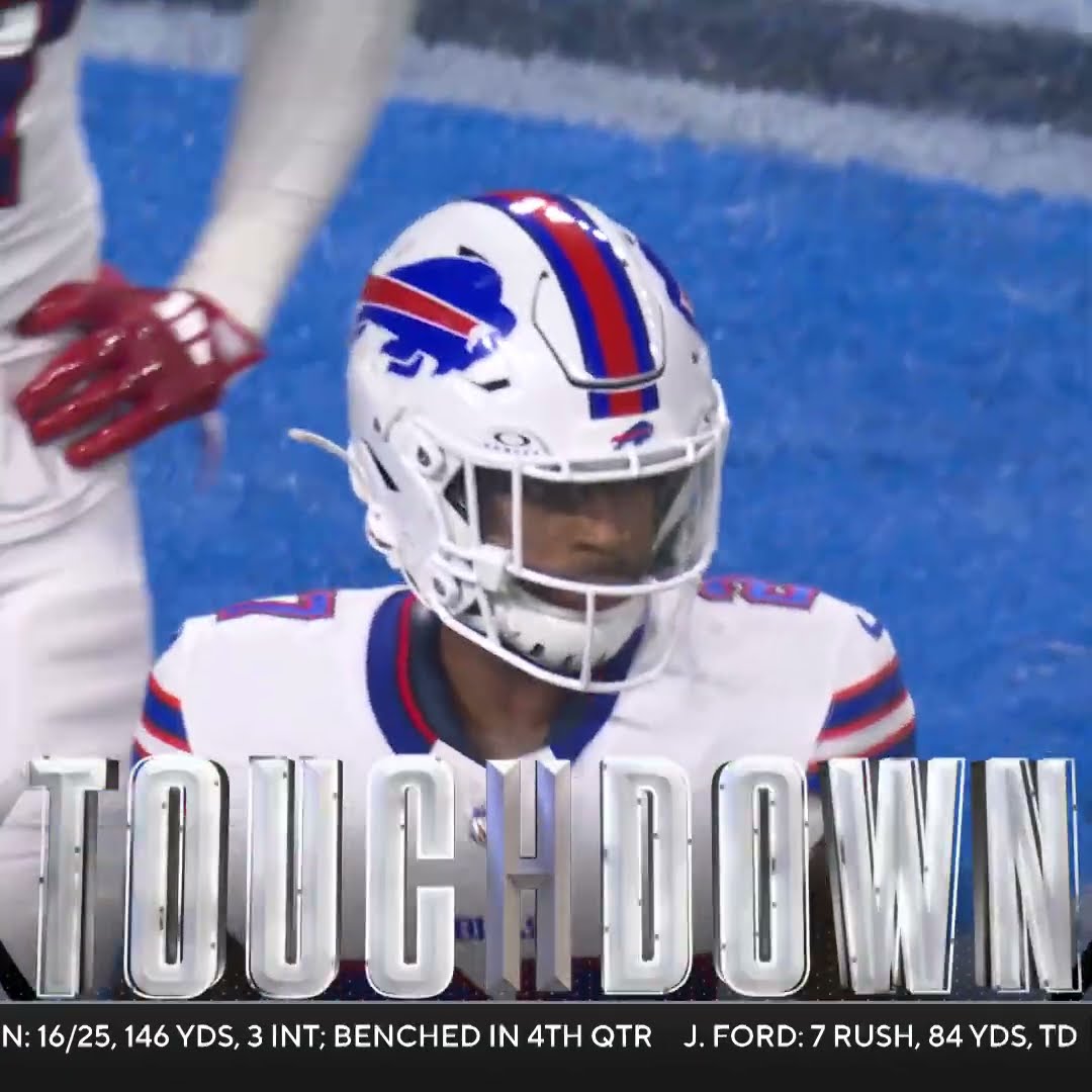 Jahmyr Gibbs catches for a 12-yard Touchdown vs. Buffalo Bills