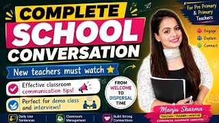 Conversación escolar completa para maestros | Desde la bienvenida hasta la hora de salida