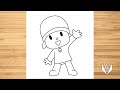 Как нарисовать pocoyo шаг за шагом, Easy Draw | Скачать бесплатно раскраски