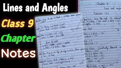 Class 9th maths notes chapter-6 | Lines and Angles 